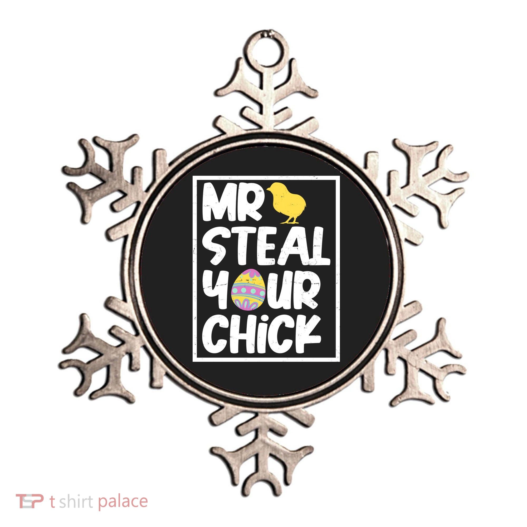 Mr Steal Your Chick Funny Chicken Egg Ornament