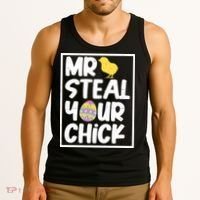 Mr Steal Your Chick Funny Chicken Egg Tank Top thumb 3