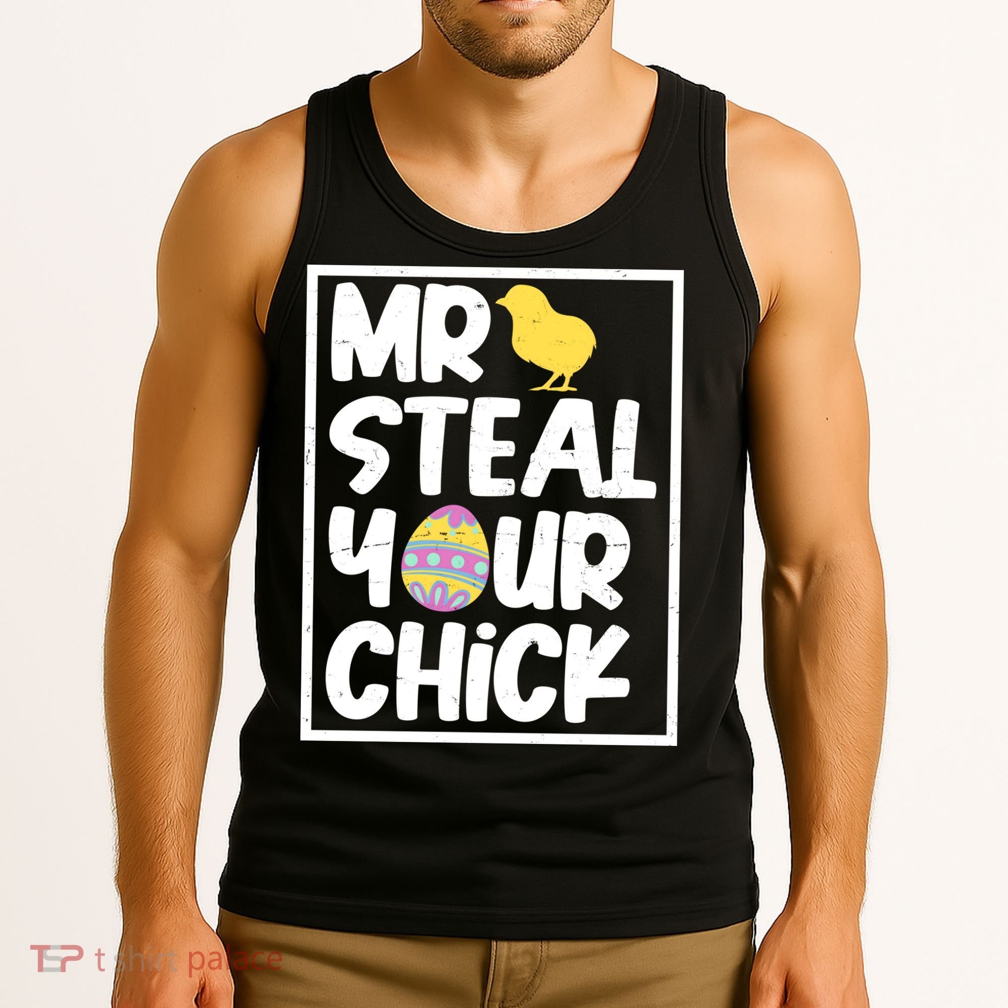 Mr Steal Your Chick Funny Chicken Egg Tank Top