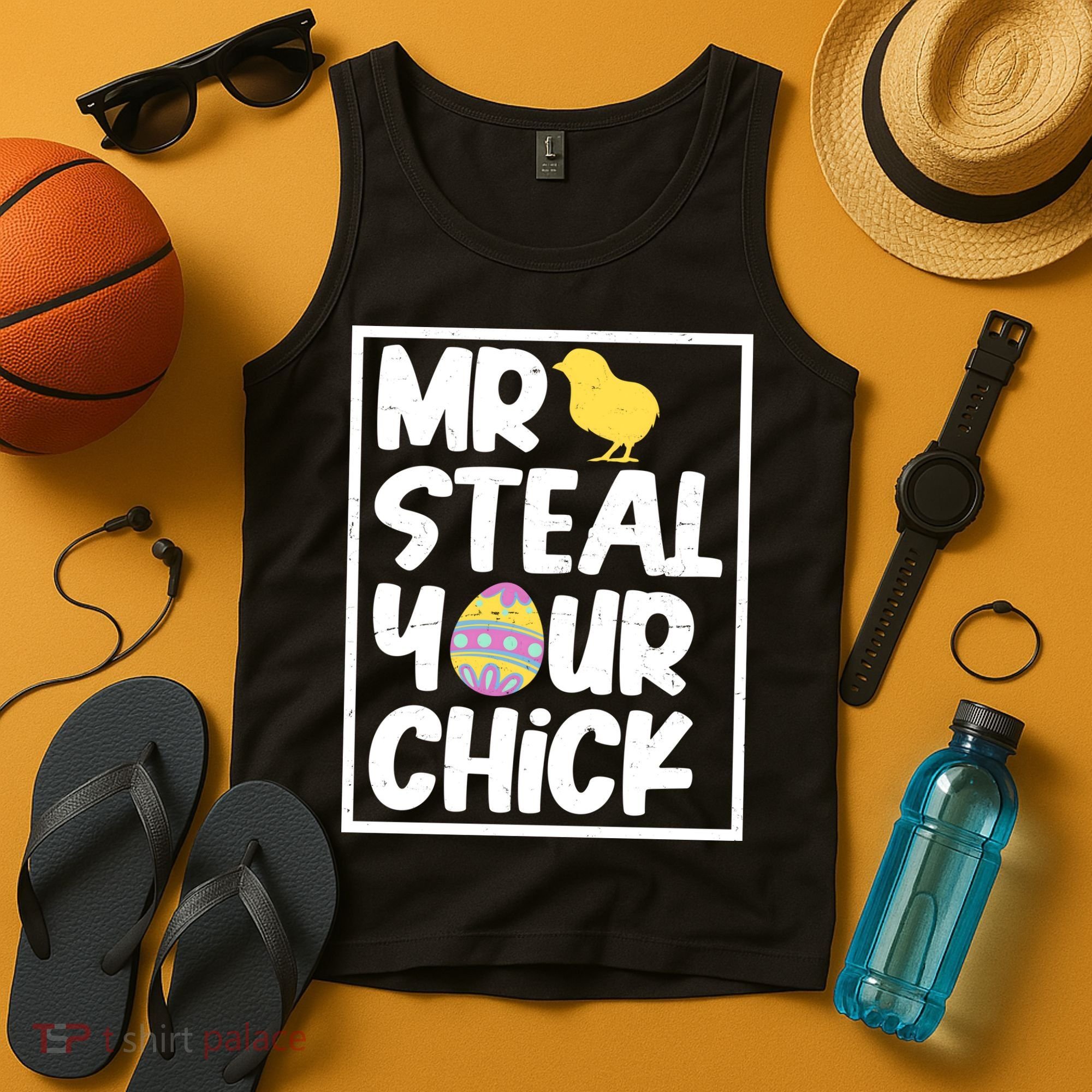 Mr Steal Your Chick Funny Chicken Egg Tank Top