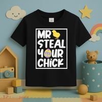 Mr Steal Your Chick Funny Chicken Egg Toddler T-Shirt thumb 3