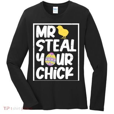 Mr Steal Your Chick Funny Chicken Egg Women's Long Sleeve Shirt