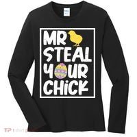 Mr Steal Your Chick Funny Chicken Egg Women's Long Sleeve Shirt thumb 0