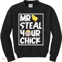 Mr Steal Your Chick Funny Chicken Egg Kids Sweatshirt thumb 0