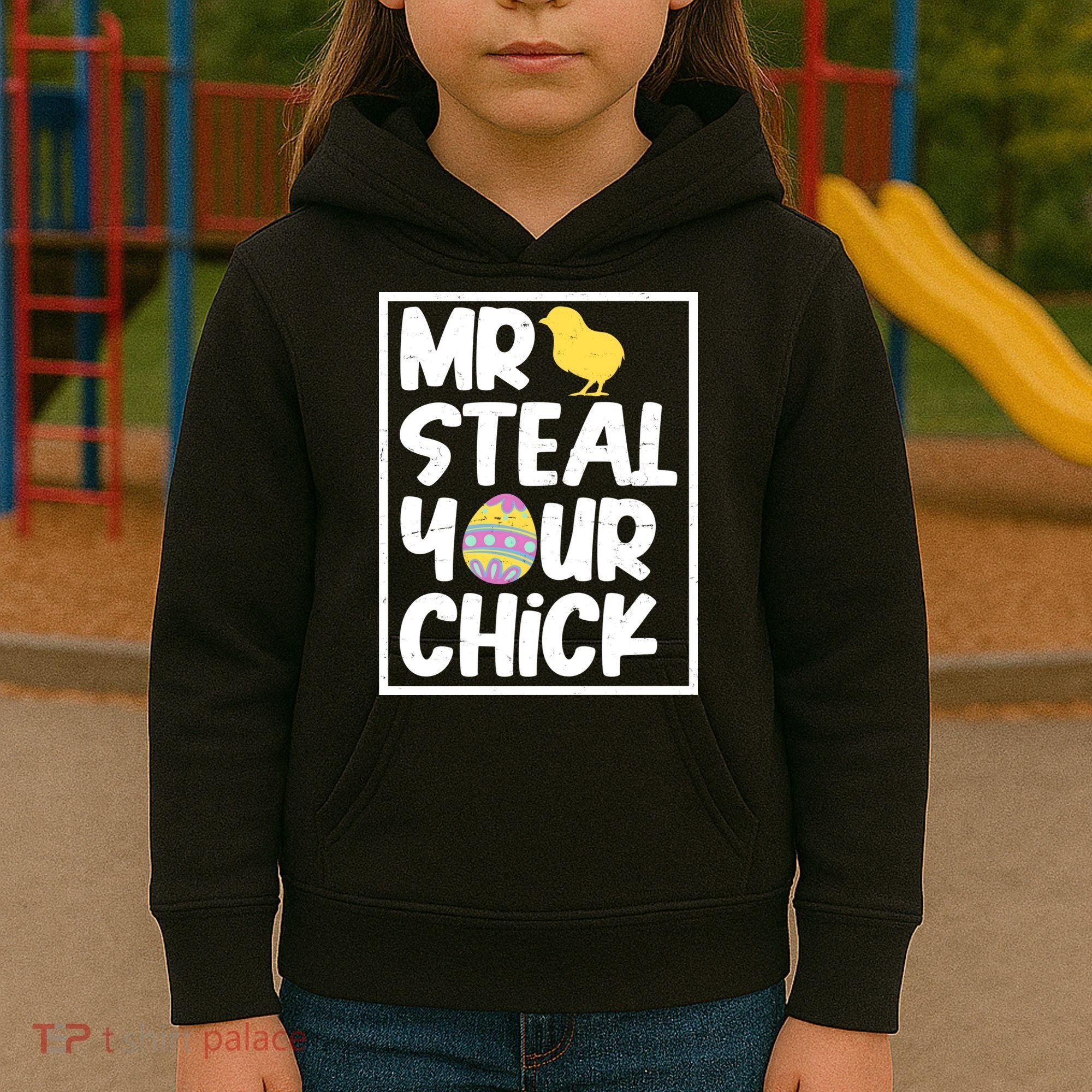 Mr Steal Your Chick Funny Chicken Egg Kids Hoodie
