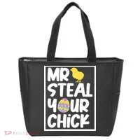 Mr Steal Your Chick Funny Chicken Egg Tote Bag thumb 0