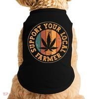 Marijuana Support Your Local Farmer Cannabis Grower Doggie Tank thumb 0