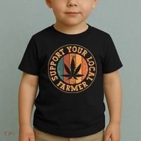 Marijuana Support Your Local Farmer Cannabis Grower Toddler T-Shirt thumb 2