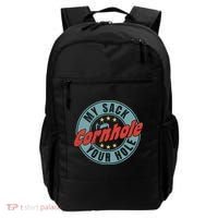 My Sack Your Hole Funny Cornhole Sack Toss Circle Distressed Backpack thumb 0