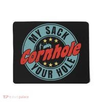 My Sack Your Hole Funny Cornhole Sack Toss Circle Distressed Mousepad thumb 0