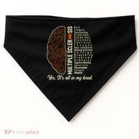 Multiple Sclerosis Yes It's All In My Head Brain Circuit USA-Made Doggie Bandana thumb 0