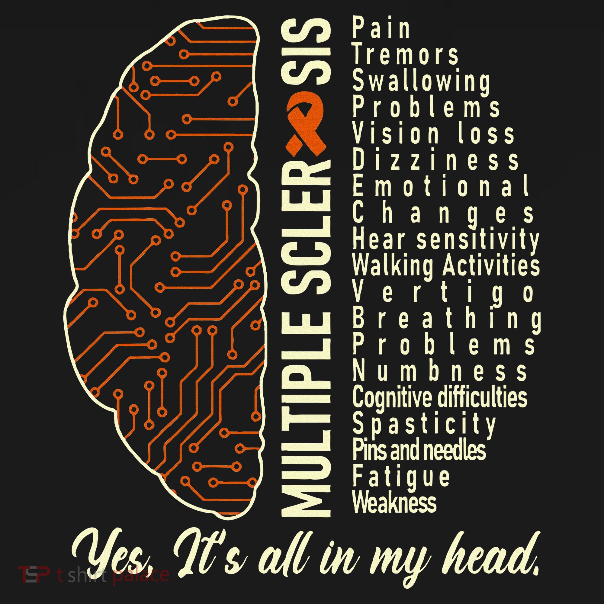 Multiple Sclerosis Yes It's All In My Head Brain Circuit Pajama Set