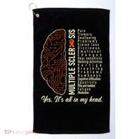 Multiple Sclerosis Yes It's All In My Head Brain Circuit Golf Towel thumb 0