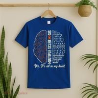 Multiple Sclerosis Yes It's All In My Head Brain Circuit T-Shirt thumb 2