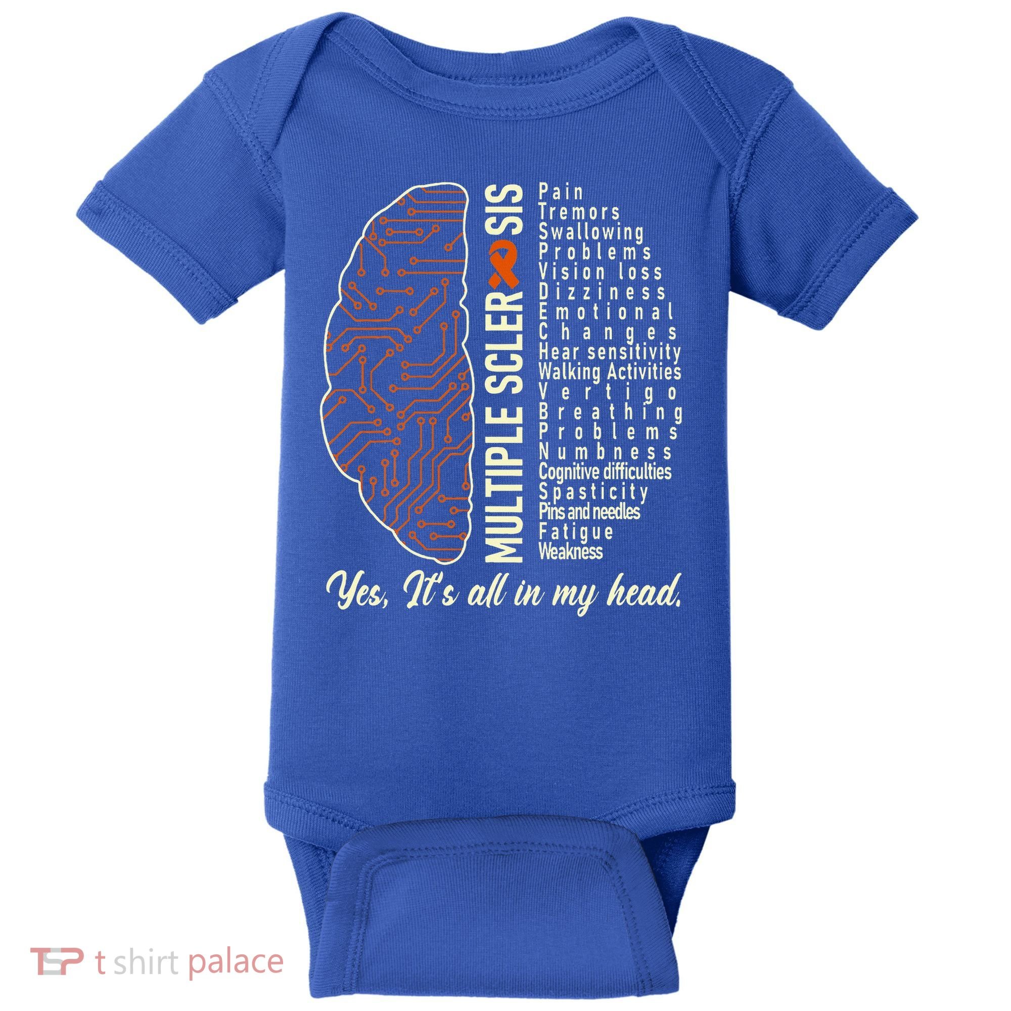 Multiple Sclerosis Yes It's All In My Head Brain Circuit Baby Bodysuit