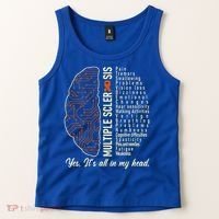 Multiple Sclerosis Yes It's All In My Head Brain Circuit Tank Top thumb 2