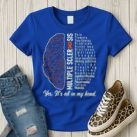 Multiple Sclerosis Yes It's All In My Head Brain Circuit Women's T-Shirt thumb 3