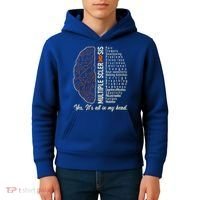 Multiple Sclerosis Yes It's All In My Head Brain Circuit Kids Hoodie thumb 4