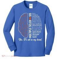 Multiple Sclerosis Yes It's All In My Head Brain Circuit Kids Long Sleeve Shirt thumb 0