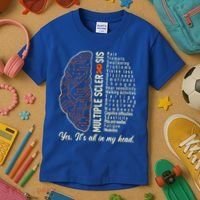 Multiple Sclerosis Yes It's All In My Head Brain Circuit Kids T-Shirt thumb 3