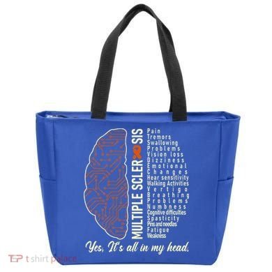 Multiple Sclerosis Yes It's All In My Head Brain Circuit Tote Bag