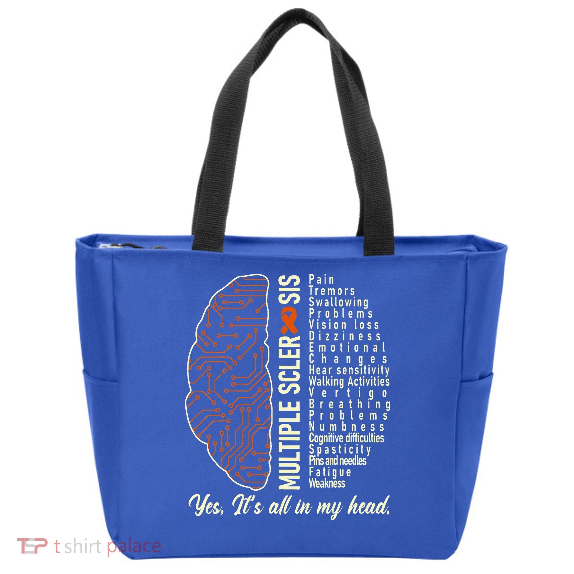 Multiple Sclerosis Yes It's All In My Head Brain Circuit Tote Bag
