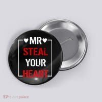 Mr. Steal Your Heart Valentines Day Button thumb 0