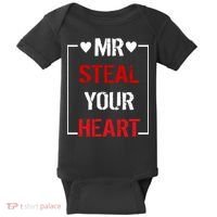 Mr. Steal Your Heart Valentines Day Baby Bodysuit thumb 0
