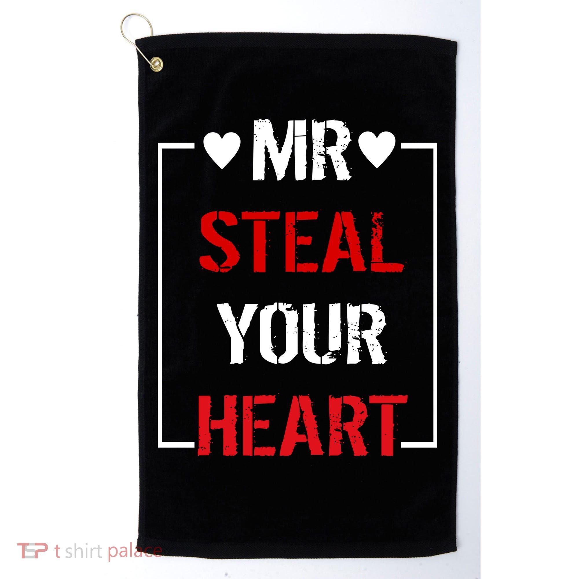 Mr. Steal Your Heart Valentines Day Golf Towel