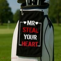 Mr. Steal Your Heart Valentines Day Golf Towel thumb 2