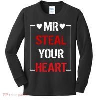 Mr. Steal Your Heart Valentines Day Kids Long Sleeve Shirt thumb 0