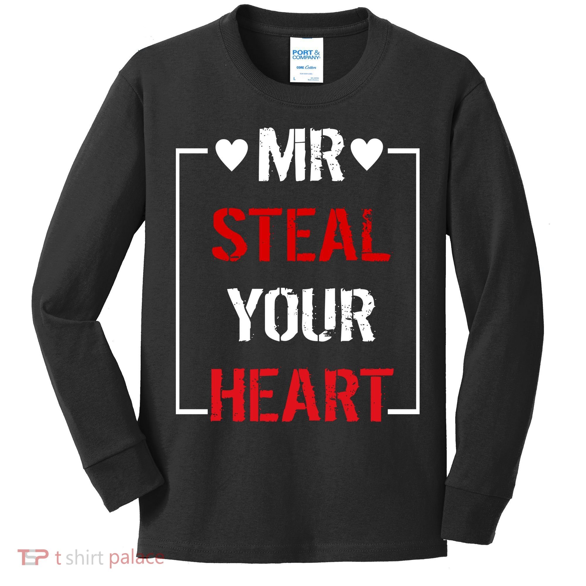 Mr. Steal Your Heart Valentines Day Kids Long Sleeve Shirt