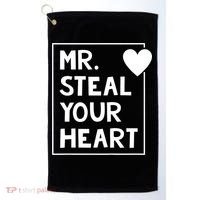 Mr Steal Your Heart Valentines Day Boy Golf Towel thumb 0
