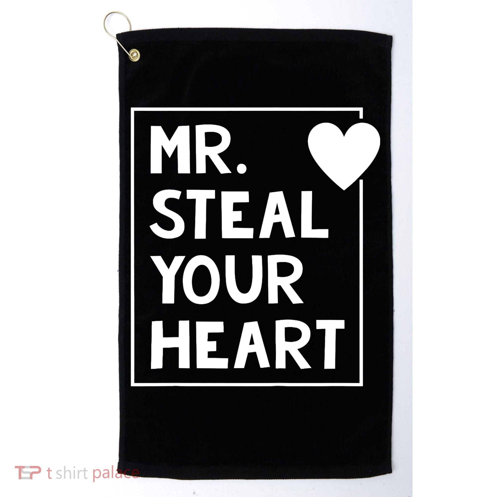 Mr Steal Your Heart Valentines Day Boy Golf Towel