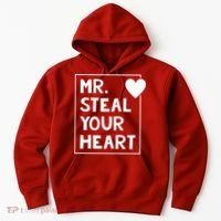 Mr Steal Your Heart Valentines Day Boy Hoodie thumb 0