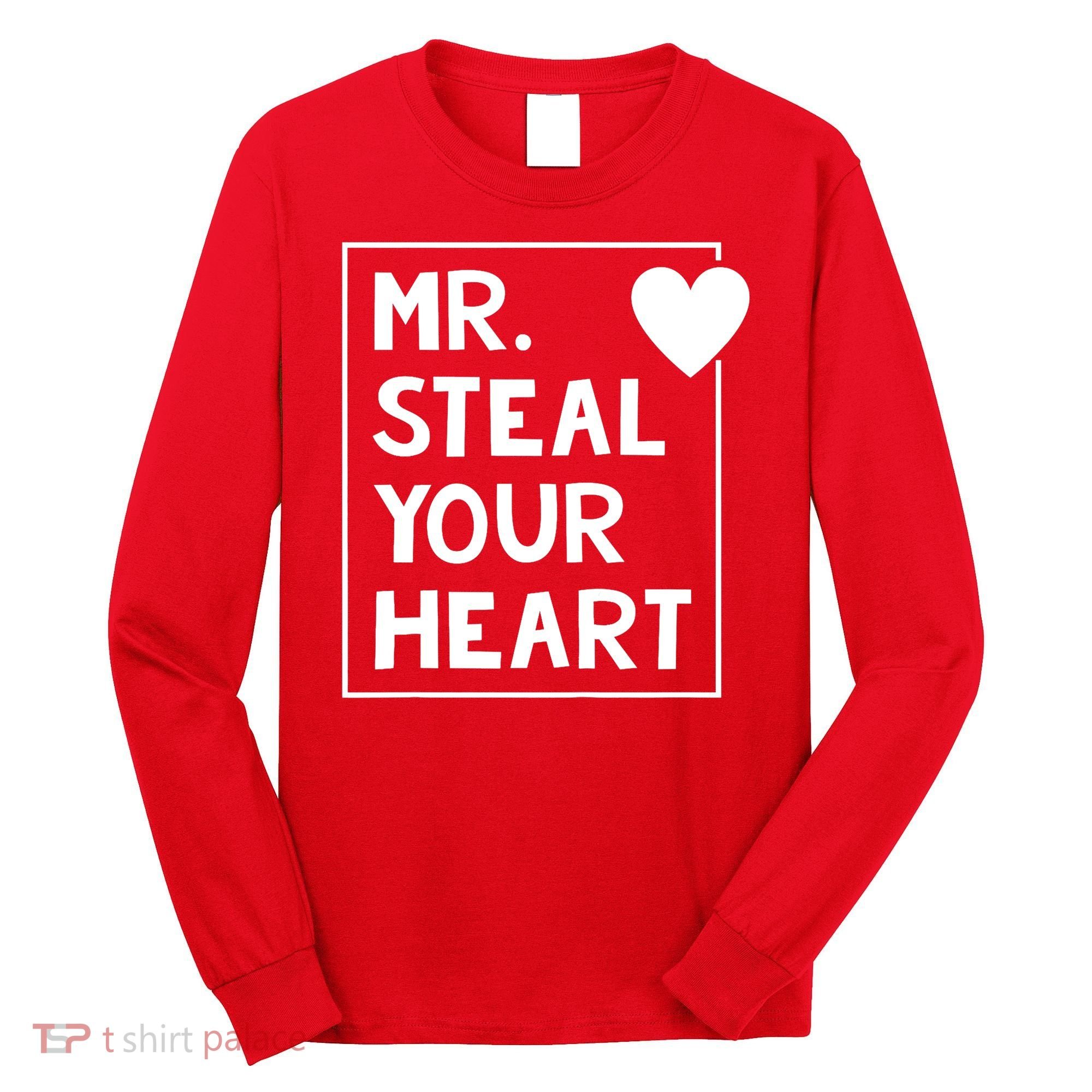 Mr Steal Your Heart Valentines Day Boy Long Sleeve Shirt