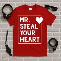 Mr Steal Your Heart Valentines Day Boy T-Shirt thumb 5
