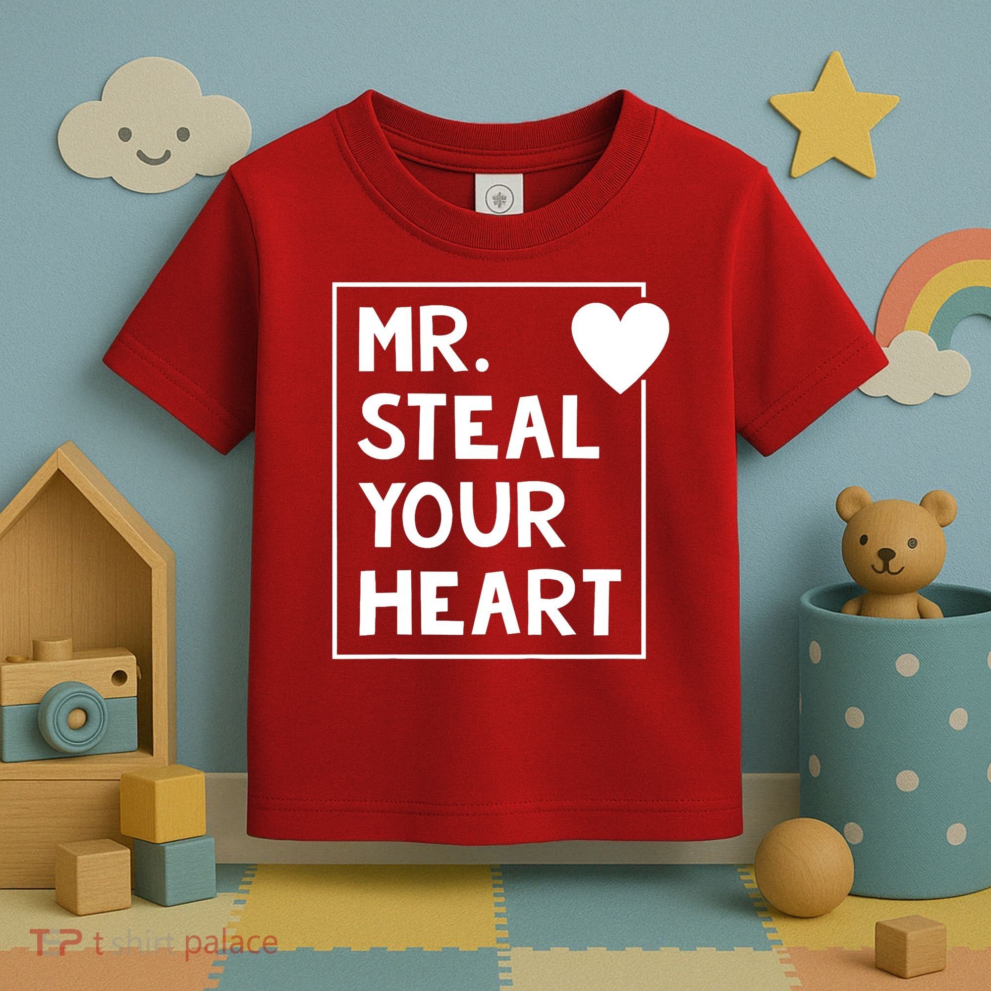 Mr Steal Your Heart Valentines Day Boy Toddler T-Shirt