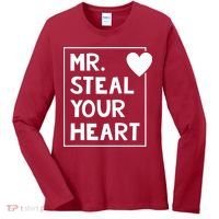 Mr Steal Your Heart Valentines Day Boy Women's Long Sleeve Shirt thumb 0