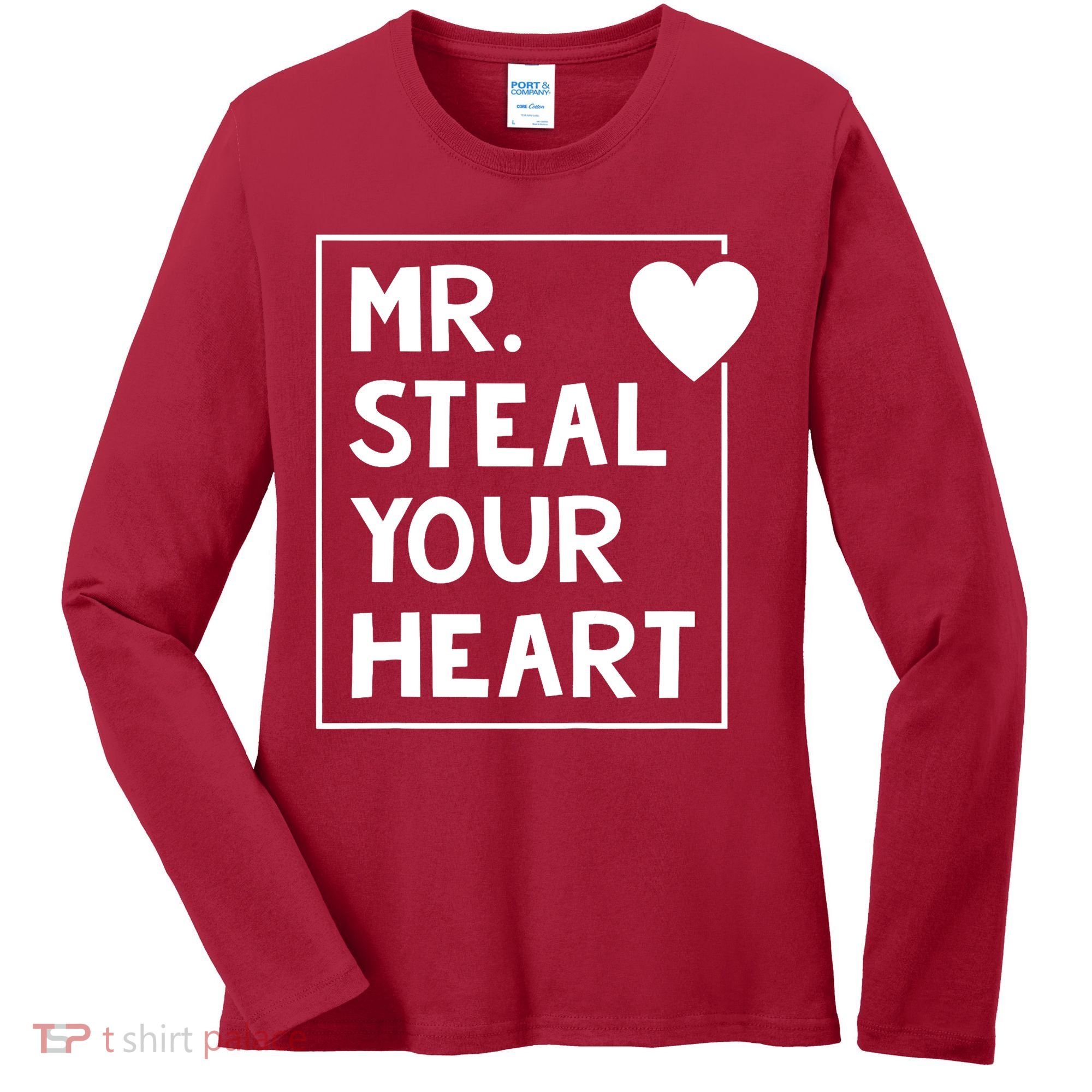 Mr Steal Your Heart Valentines Day Boy Women's Long Sleeve Shirt