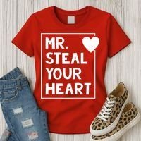 Mr Steal Your Heart Valentines Day Boy Women's T-Shirt thumb 3