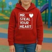 Mr Steal Your Heart Valentines Day Boy Kids Hoodie thumb 3