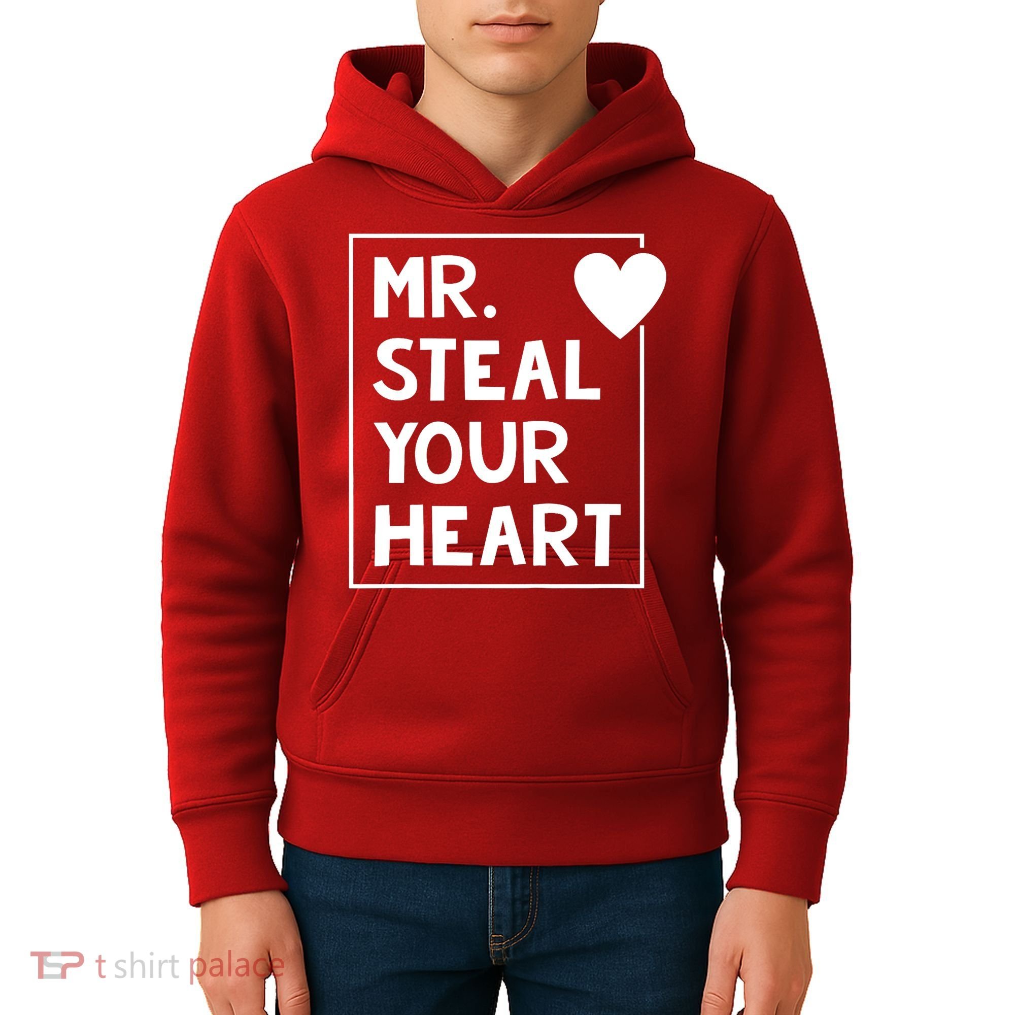 Mr Steal Your Heart Valentines Day Boy Kids Hoodie