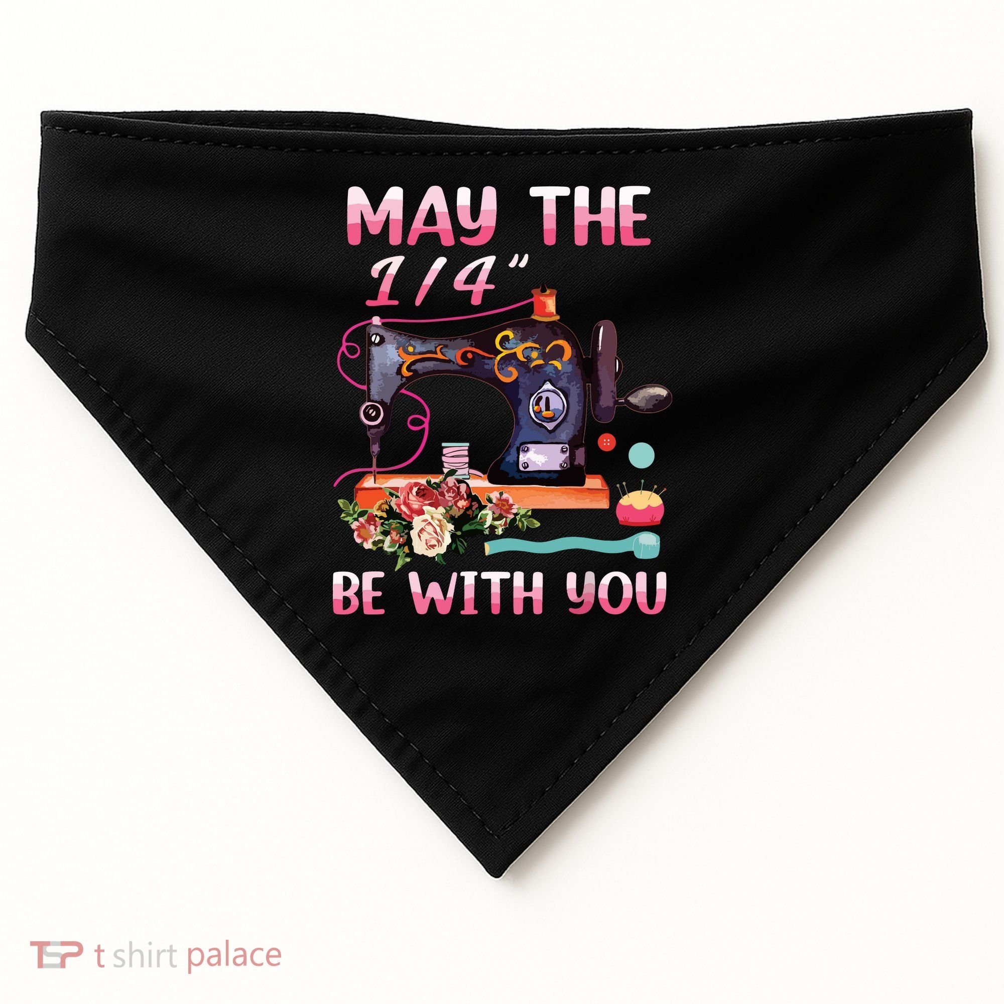 May The 14 Be With You Sewing Machine Quilting USA-Made Doggie Bandana