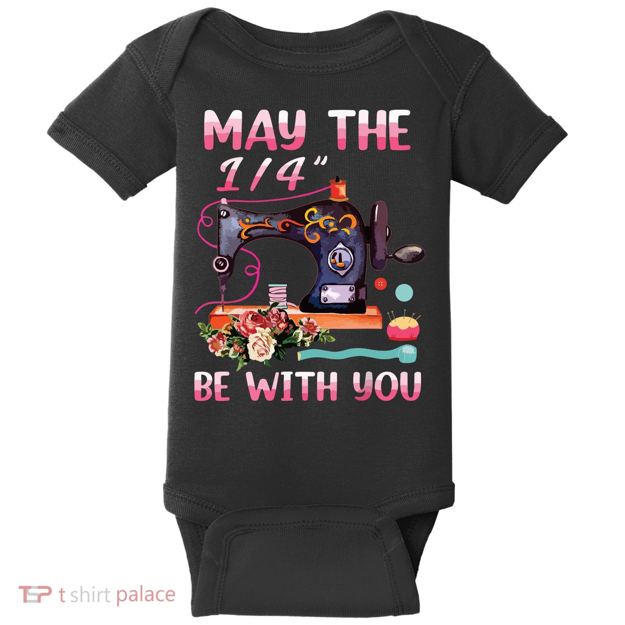 May The 14 Be With You Sewing Machine Quilting Baby Bodysuit