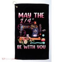 May The 14 Be With You Sewing Machine Quilting Golf Towel thumb 0