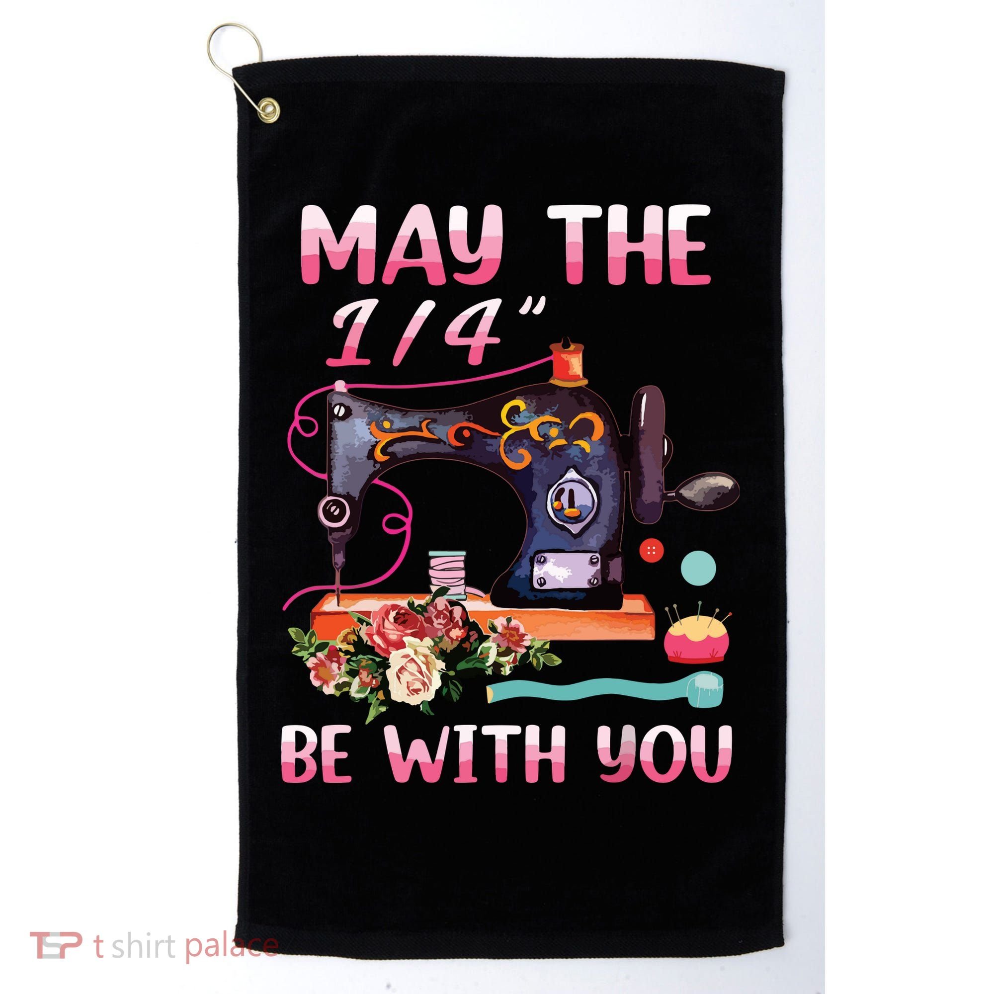 May The 14 Be With You Sewing Machine Quilting Golf Towel