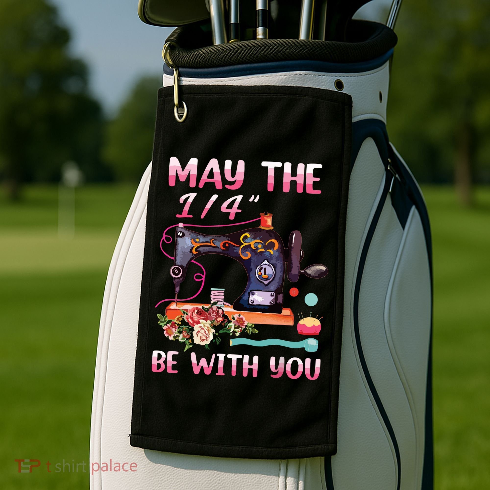 May The 14 Be With You Sewing Machine Quilting Golf Towel
