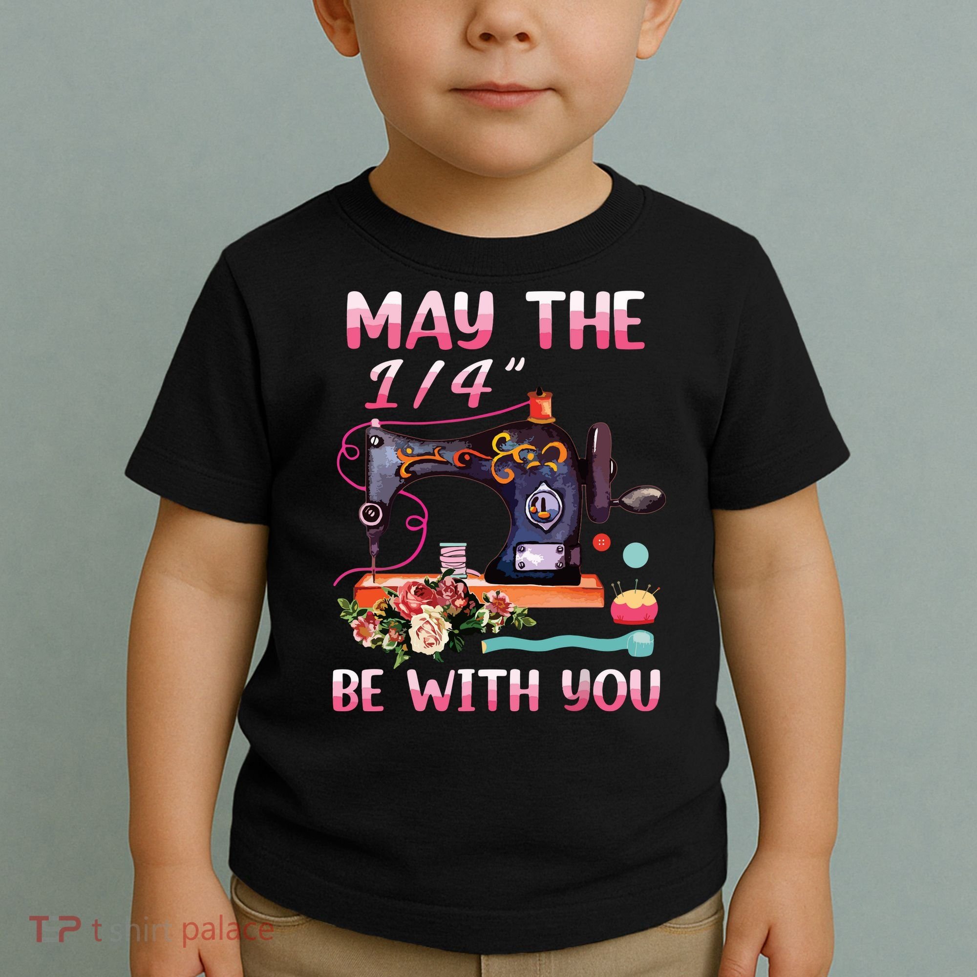May The 14 Be With You Sewing Machine Quilting Toddler T-Shirt