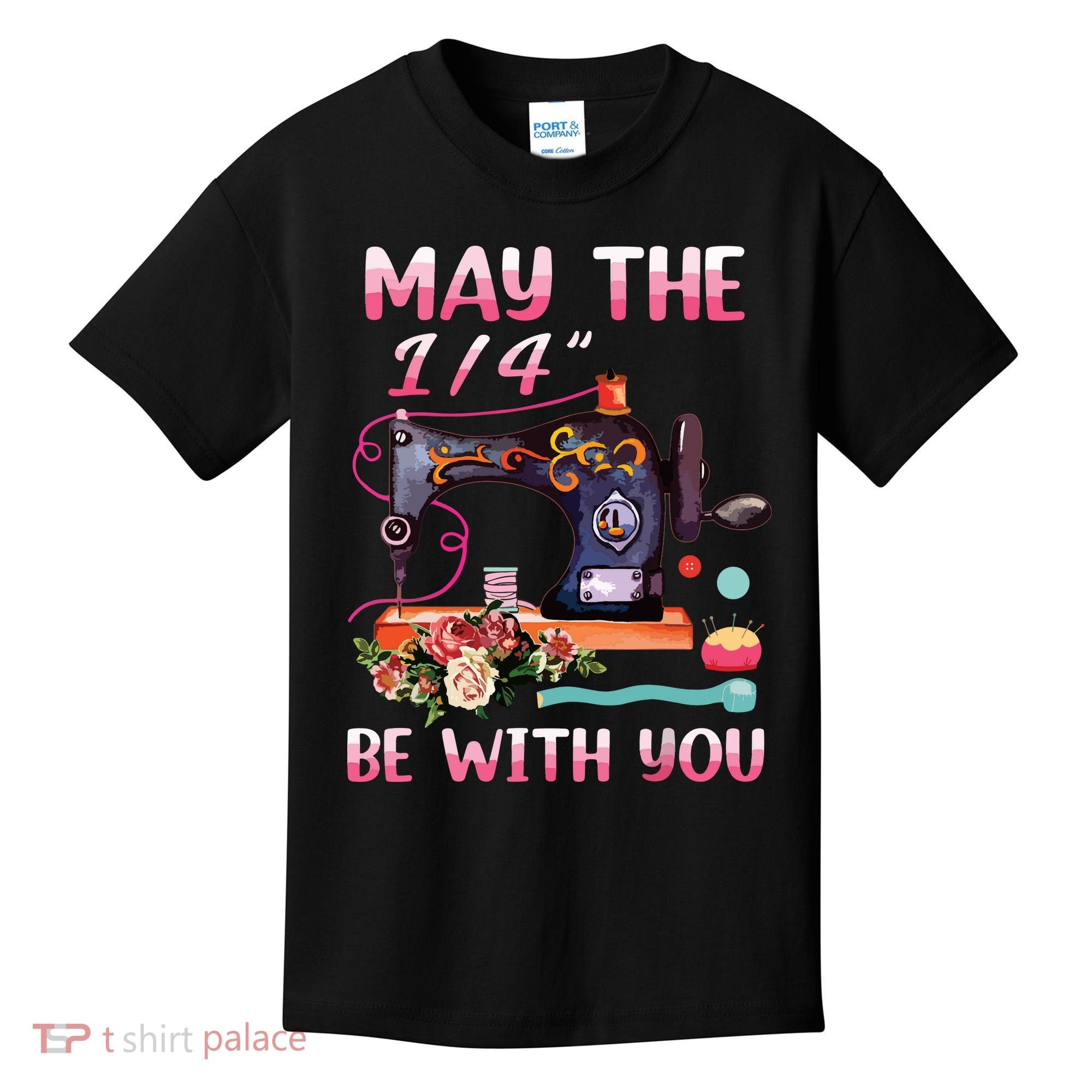 May The 14 Be With You Sewing Machine Quilting Kids T-Shirt